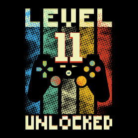 Level 11 unlocked - 11. születésnapi ajándék-Férfi póló