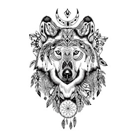 Wolf Tattoo drawing-Férfi póló