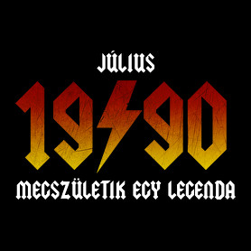 1990 JÚLIUS - LEGENDA SZÜLETIK (ACDC STÍLUS)-Férfi póló