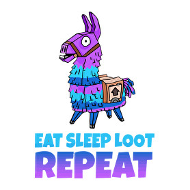 Eat Sleep Loot Repeat-Férfi póló