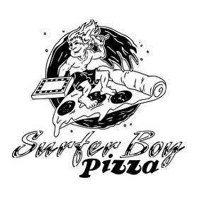 Surfer Boy Pizza-Férfi póló