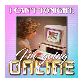 I Can't Tonight - I'm Going Online-Férfi póló