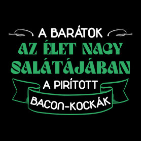 Pirított bacon-kockák-Férfi póló