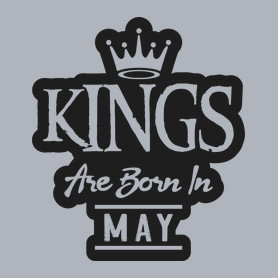 KINGS are born in May - fekete-Férfi póló