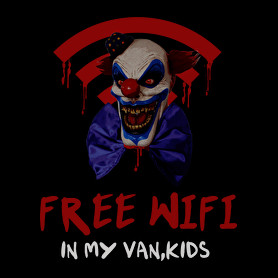 evil clown-free wifi-Férfi póló