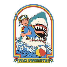 Stay positive! - Shark-Férfi póló