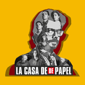 La casa de Papel - poster style-Férfi póló