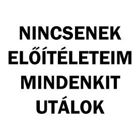 Nincsenek előítéleteim, mindenkit utálok-Férfi póló