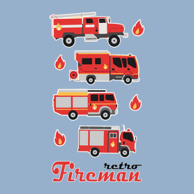 Fireman retro-Férfi póló