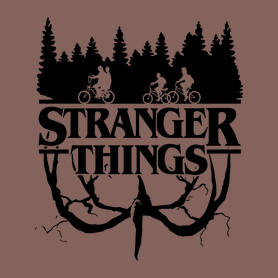 Stranger Things fekete-Férfi póló