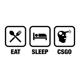 EAT SLEEP CSGO-Férfi póló