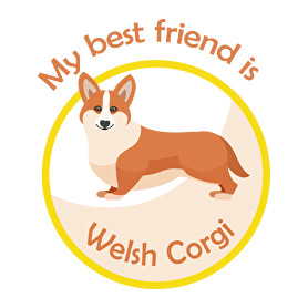 My best friend - Welsh corgi-Férfi póló