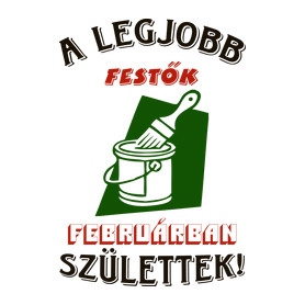 Festő szülinapja február színes-Férfi póló