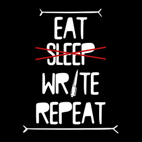 Eat, write, repeat-Férfi póló