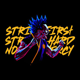 Cobra Kai STRIKE FIRST STRIKE HARD NO MERCY-Férfi póló