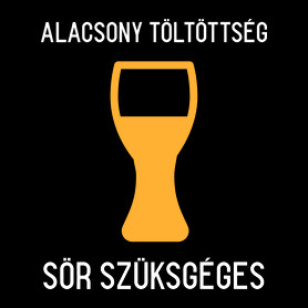 Alacsony töltöttség, sör szükséges-Férfi póló