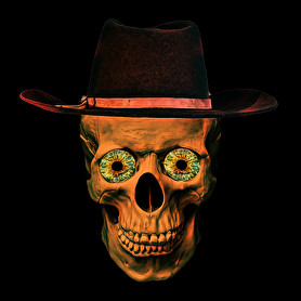 cowboy skull-Férfi póló