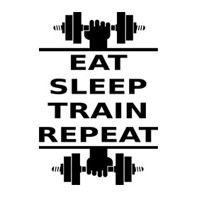 EAT SLEEP TRAIN REPEAT-Férfi póló