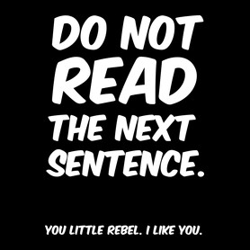 Do not read the next sentence-Férfi póló