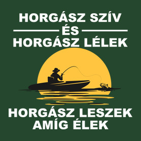 Horgász szív-Férfi póló