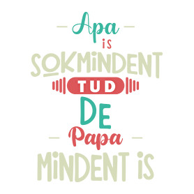 Apa sok mindent tud, de papa mindent is-Férfi póló