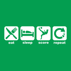 Eat Sleep Score Repeat-Férfi póló