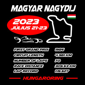 Magyar Nagydij 2023-Férfi V-nyakú póló