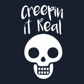 Creepin It Real Skull-Férfi V-nyakú póló