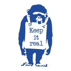 Keep it real - Banksy graffiti-Férfi V-nyakú póló