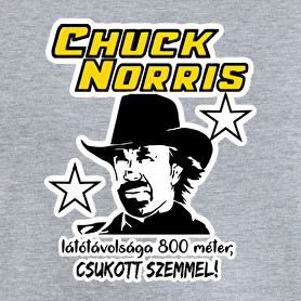 Chuck Norris látótávolsága csukott szemmel-Férfi V-nyakú póló