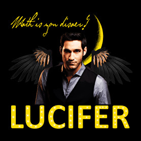 lucifer-wath is you disaer-Férfi V-nyakú póló