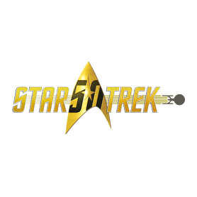 Star Trek logo-Férfi V-nyakú póló