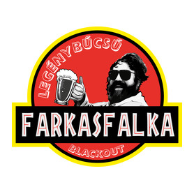 Legénybúcsú - farkasfalka blackout-Férfi V-nyakú póló