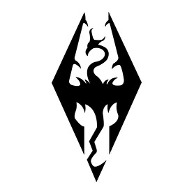 The Elder Scrolls V - Skyrim Logo-Férfi V-nyakú póló