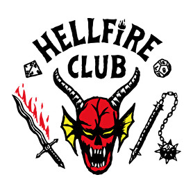 #HellfireClub - Stranger Things-Férfi V-nyakú póló