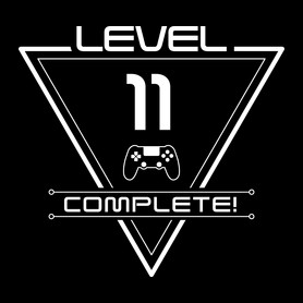 level-complete-11-white-Férfi V-nyakú póló