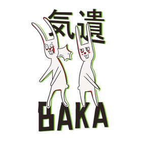 BAKA meme rabbits-Férfi V-nyakú póló