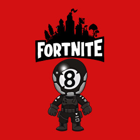 Fortnite 8ball skin-Férfi V-nyakú póló