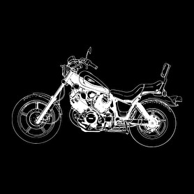 Yamaha Virago-Férfi V-nyakú póló