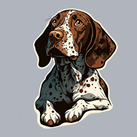 Angol vizsla pointer-Férfi V-nyakú póló