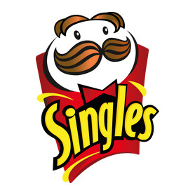 Singles - szinglik - Pringles paródia-Férfi V-nyakú póló