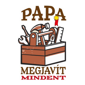 Papa megjavít mindent-Férfi V-nyakú póló