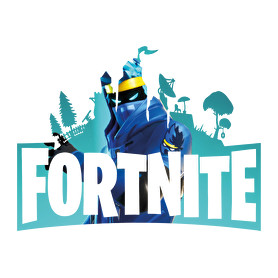 Fortnite logo Ninja-Férfi V-nyakú póló