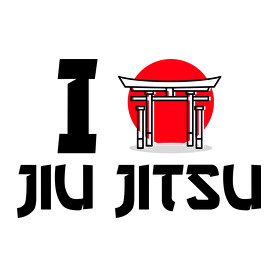 I love Jiu Jitsu-Férfi V-nyakú póló