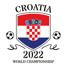 Croatia 2022-Férfi V-nyakú póló