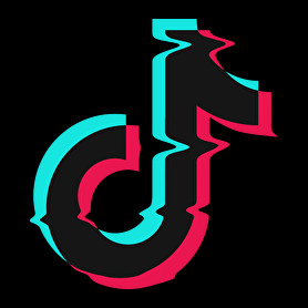 Tik Tok logo-Férfi V-nyakú póló