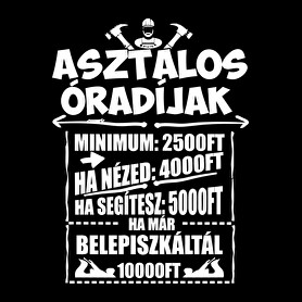 Asztalos óradíjak-Férfi V-nyakú póló