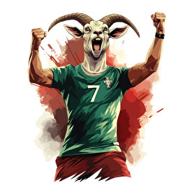 CR7 - The Goat-Férfi V-nyakú póló