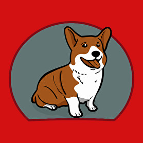 Corgi mindenek felett -Férfi V-nyakú póló