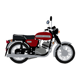 Jawa 350 -Férfi V-nyakú póló